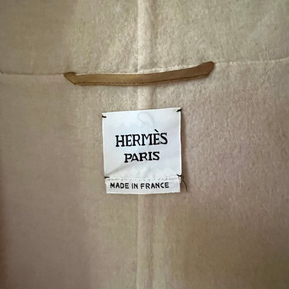 NEW Authentic HERMES Hooded Coat Jacket Zippered EU 34 Manteau Trois-Quarts - Picture 16 of 16